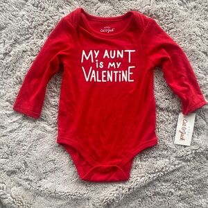 Cat & Jack Red 'My Aunt is My Valentine' Onesie 6-9 months